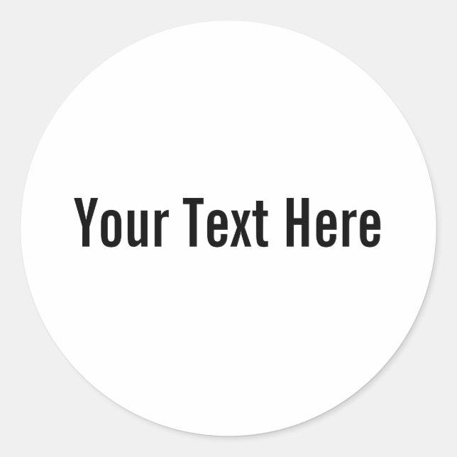 Your Text Here Custom Stickers (Front)