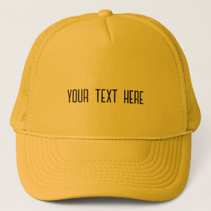 Your Text Here Hats Black Colour Text Custom Caps