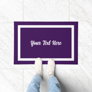 Your Text Here Script Modern Doormat Purple