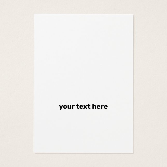 your text here script simple minimal gift tag (Back)