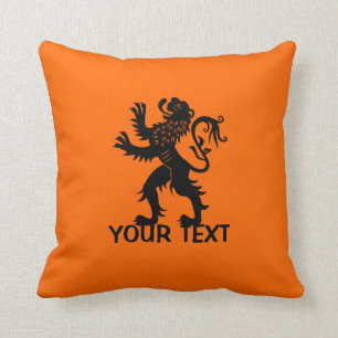 Your Text - Holland Lion Throw Pillow