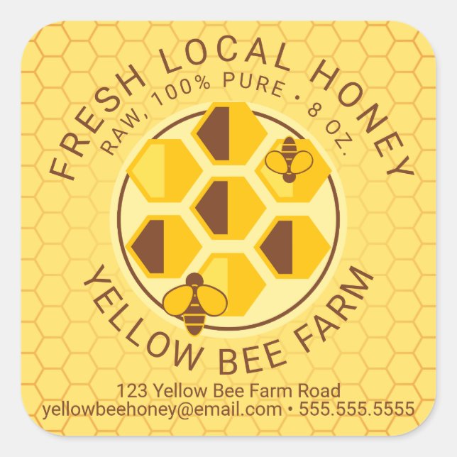 Your Text | Honey Jar Label (Front)