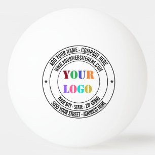 Your Text Logo Name Address Website Ping Pong Ball