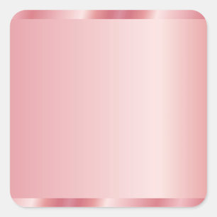 Your Text Logo QR Code Rose Gold Blank Template Square Sticker
