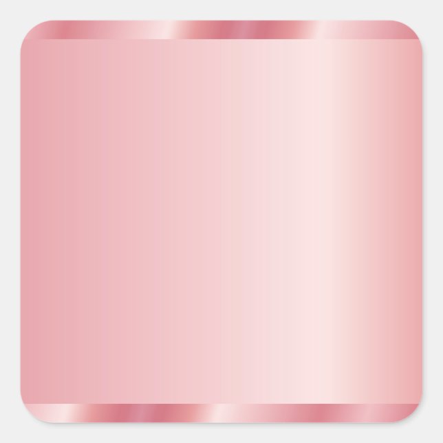 Your Text Logo QR Code Rose Gold Blank Template Square Sticker (Front)
