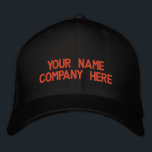 Your Text Name Company Embroidered Baseball Cap<br><div class="desc">Easy Personalized Promotional Baseball Caps - Add Your Text - Name - Company / Number / Letter / Slogan - Tagline / or Website , Phone , E-mail , Social Media Handle , Address , Logo - Photo / more - Choose Your Colour / Size / Font - Make your...</div>