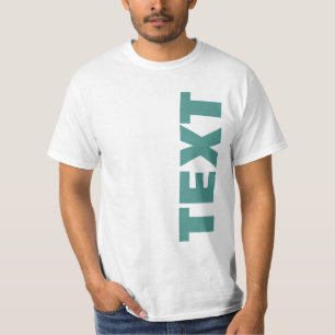 Your Text Name Custom Double Sided Mens Value T-Shirt