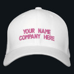 Your Text Name Info Embroidered Baseball Cap<br><div class="desc">Easy Personalized Promotional Cap - Add Your Text - Name - Company / Number / Letter / Slogan - Tagline / or Website , Phone , E-mail , Social Media Handle , Address , Logo - Photo / more - Choose Your Colour / Size / Font - Make your unique...</div>