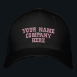 Your Text Name Promotion Embroidered Baseball Cap<br><div class="desc">Easy Personalized Promotional Cap - Add Your Text - Name - Company / Number / Letter / Slogan - Tagline / or Website , Phone , E-mail , Social Media Handle , Address , Logo - Photo / more - Choose Your Colour / Size / Font - Make your unique...</div>