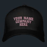 Your Text Name Promotion Embroidered Baseball Cap<br><div class="desc">Easy Personalized Promotional Cap - Add Your Text - Name - Company / Number / Letter / Slogan - Tagline / or Website , Phone , E-mail , Social Media Handle , Address , Logo - Photo / more - Choose Your Colour / Size / Font - Make your unique...</div>