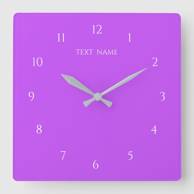 Your Text Numbers Font Colours Personalized Specia Square Wall Clock (Front)