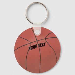Your Text on Basketball Keychains