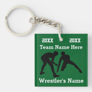 YOUR TEXT on Personalized Wrestling Keychains Gift