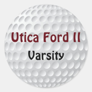 Your Text on Round Golf Ball Stickers