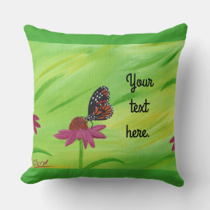 Your text, or No text Monarch Butterfly Pillows