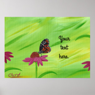 Your text, or No text Monarch Butterfly Posters