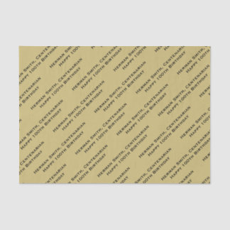 Your Text Pattern All Over Print Black/White Tissue Paper