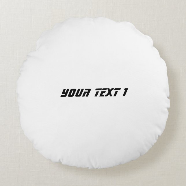 Your Text Printed Home Décor Throw-Pillows Poufs Round Pillow (Front)