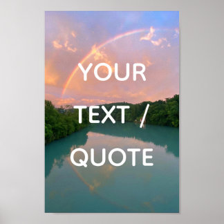  YOUR TEXT/ QUOTE CUSTOM PERSONALIZE SUNSET LAKE  POSTER