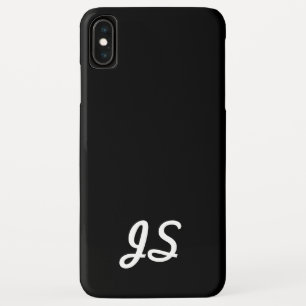 Your Text, Simple, Retro-Styled Script   Black iPhone XS Max Case