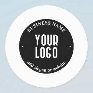 Your Text & Uploaded Logo   Editable Black & White