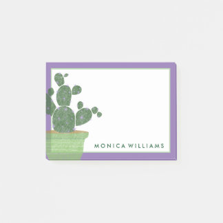 Your Text | Watercolor Succulent Cactus Post-it Notes