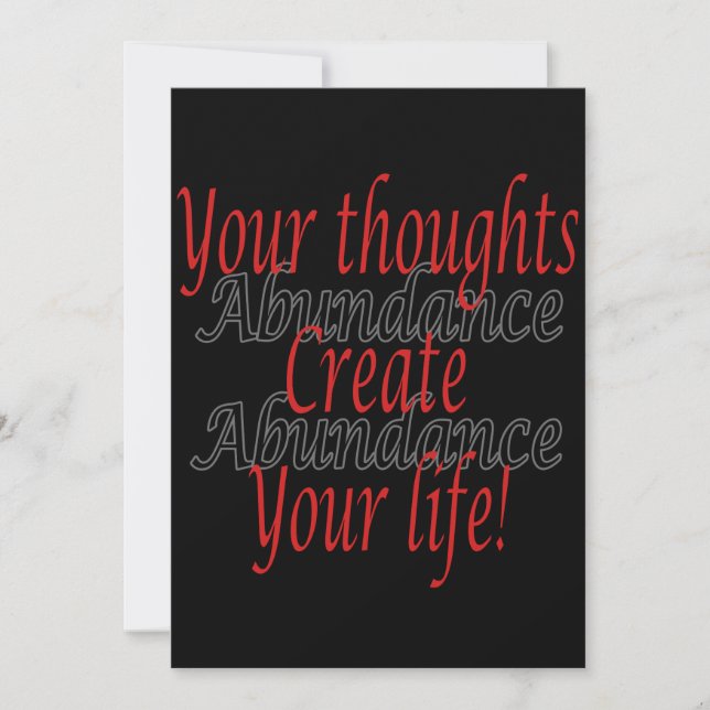 Your Thoughts Create Your Life (Front)