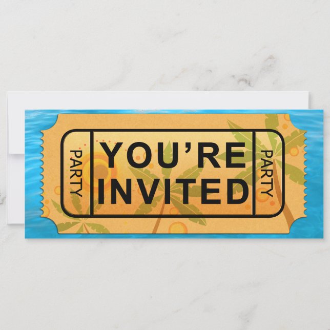 Your Ticket to Summer Fun Party Invite! Invitation (Front)