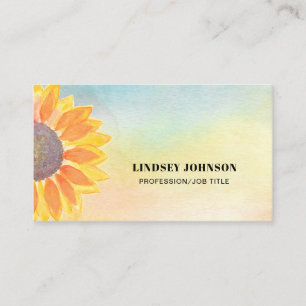 Your Title Floral Watercolor Business Card