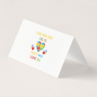 Your True Colors Autism Business Card