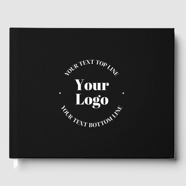 Your Uploaded Business Logo or other Design Guest Book (Front)