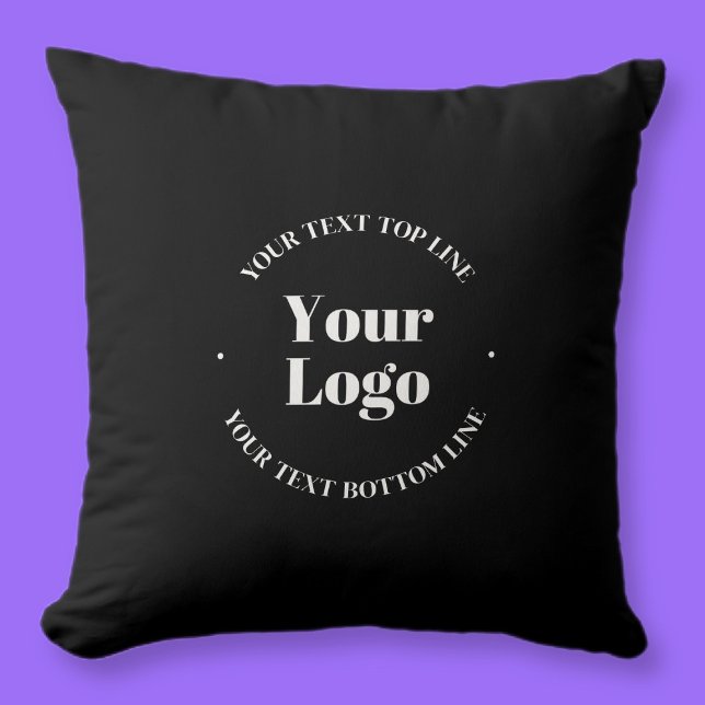 Your Uploaded Business Logo or other Design Throw Pillow (Creator Uploaded)