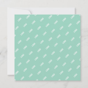 Your Uploaded Image or Logo Tiled Light Teal Card