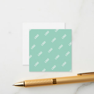 Your Uploaded Image or Logo Tiled Light Teal Enclosure Card