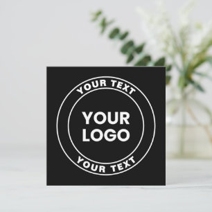 Your Uploaded Logo + Bold Circular Text  Card