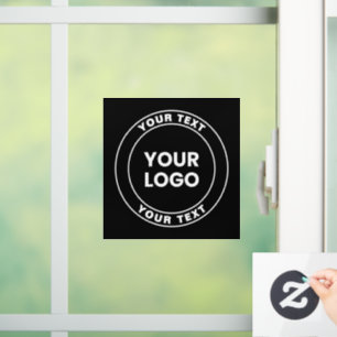 Your Uploaded Logo + Bold Circular Text Window Cling