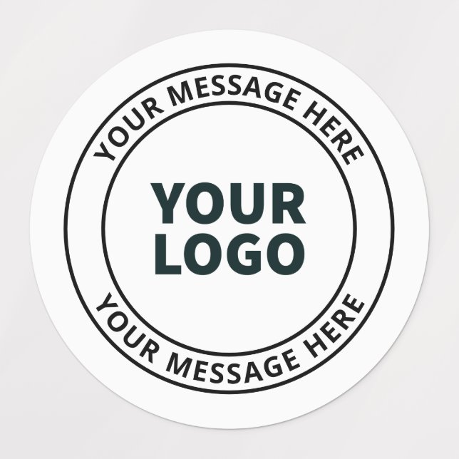 Your Uploaded Logo + Editable Circular Text  (Design 1)