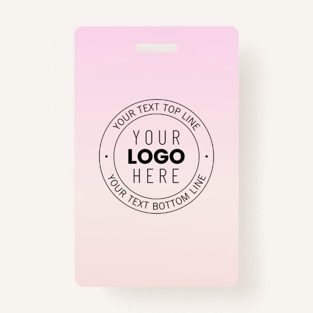 Your Uploaded Logo | Editable Circular Text  Badge (Front)