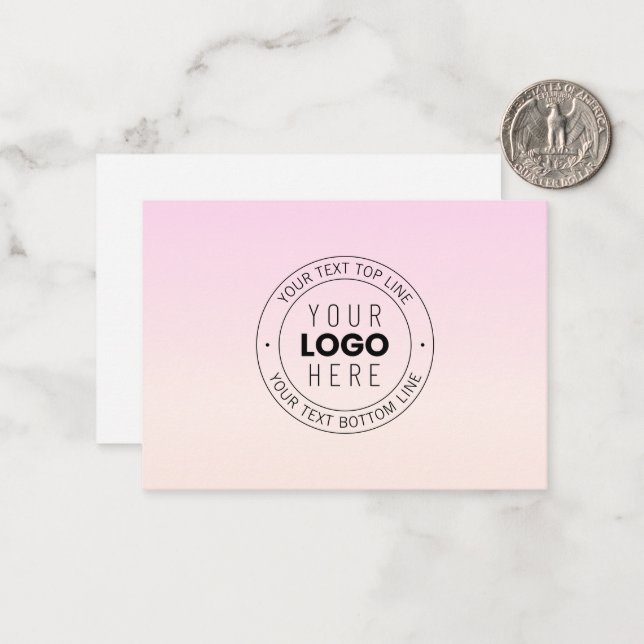 Your Uploaded Logo | Editable Circular Text  Card (Front/Back In Situ)