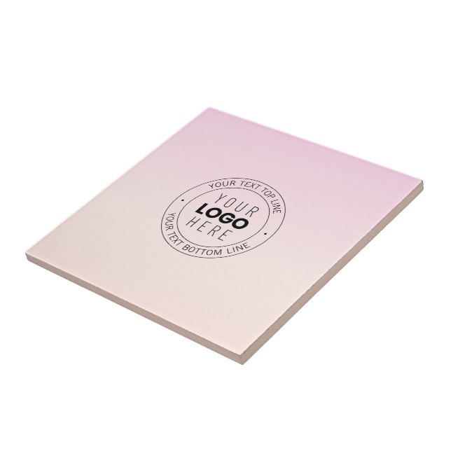 Your Uploaded Logo | Editable Circular Text  Tile (Side)