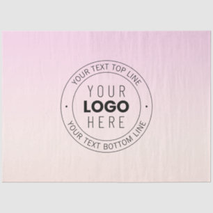 Your Uploaded Logo   Editable Circular Text  Tissue Paper