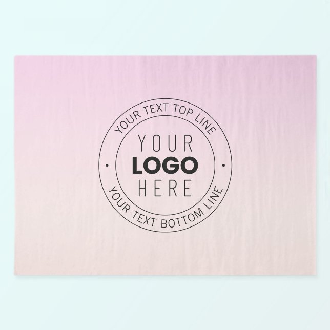 Your Uploaded Logo | Editable Circular Text  Tissue Paper (Creator Uploaded)
