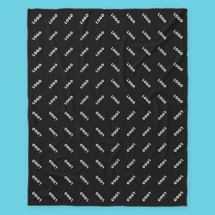 Your Uploaded Logo or Image   Modern Patten Fleece Blanket