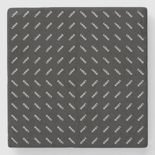 Your Uploaded Logo or Image   Modern Patten Stone Coaster