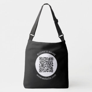 Your Uploaded QR code   Editable Text & Colors Crossbody Bag