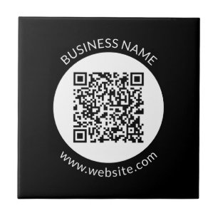 Your Uploaded QR code   Editable Text & Colors Tile