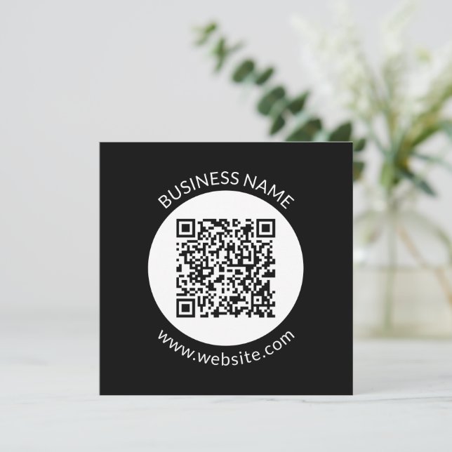 Your Uploaded QR code | Editable Text & Colours (Standing Front)