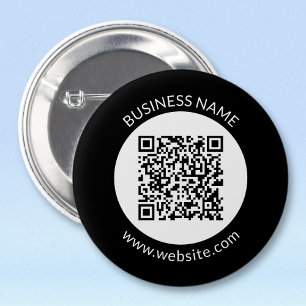 Your Uploaded QR code   Editable Text & Colours 2 Inch Round Button