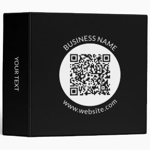 Your Uploaded QR code Editable Text & Colours Binder