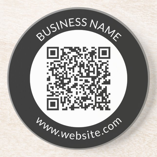 Your Uploaded QR code | Editable Text & Colours Coaster (Front)